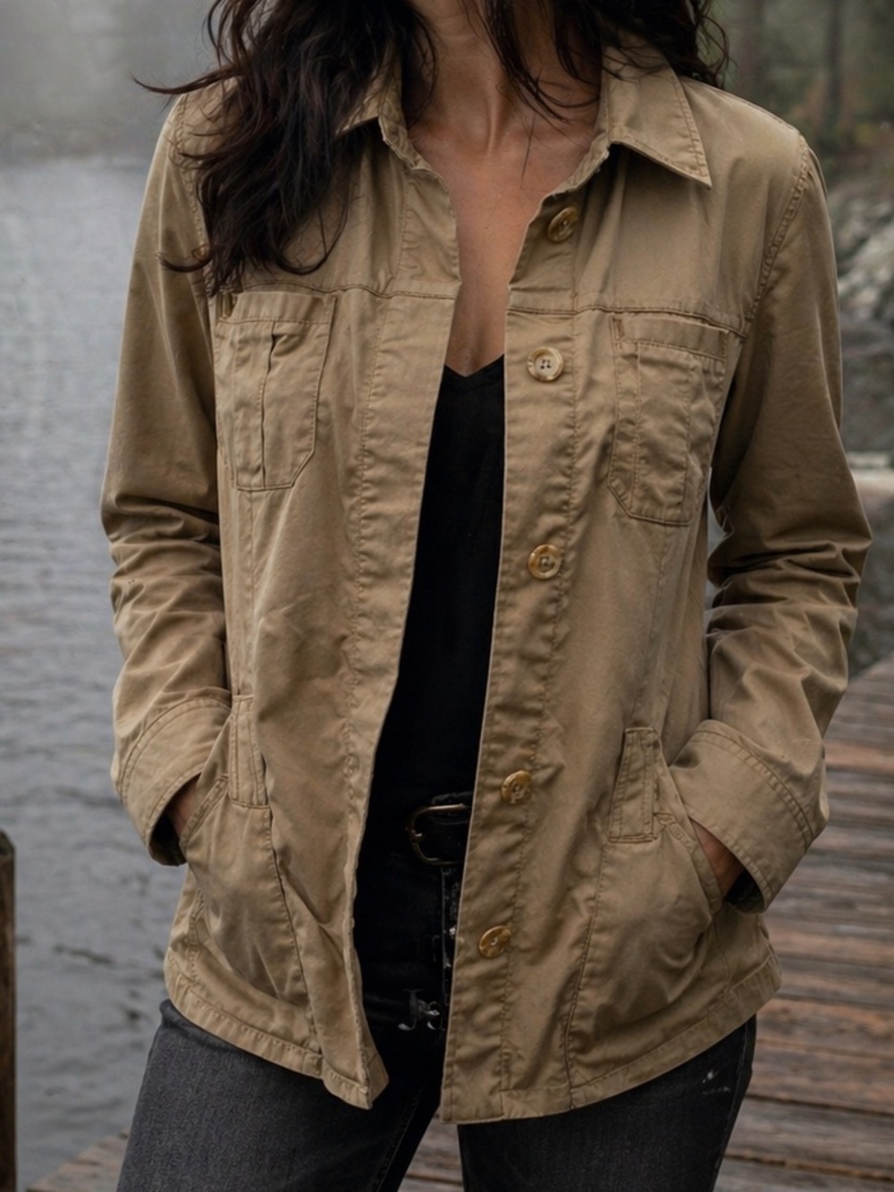 Old Navy Military Inspired Khaki Colored Jacket